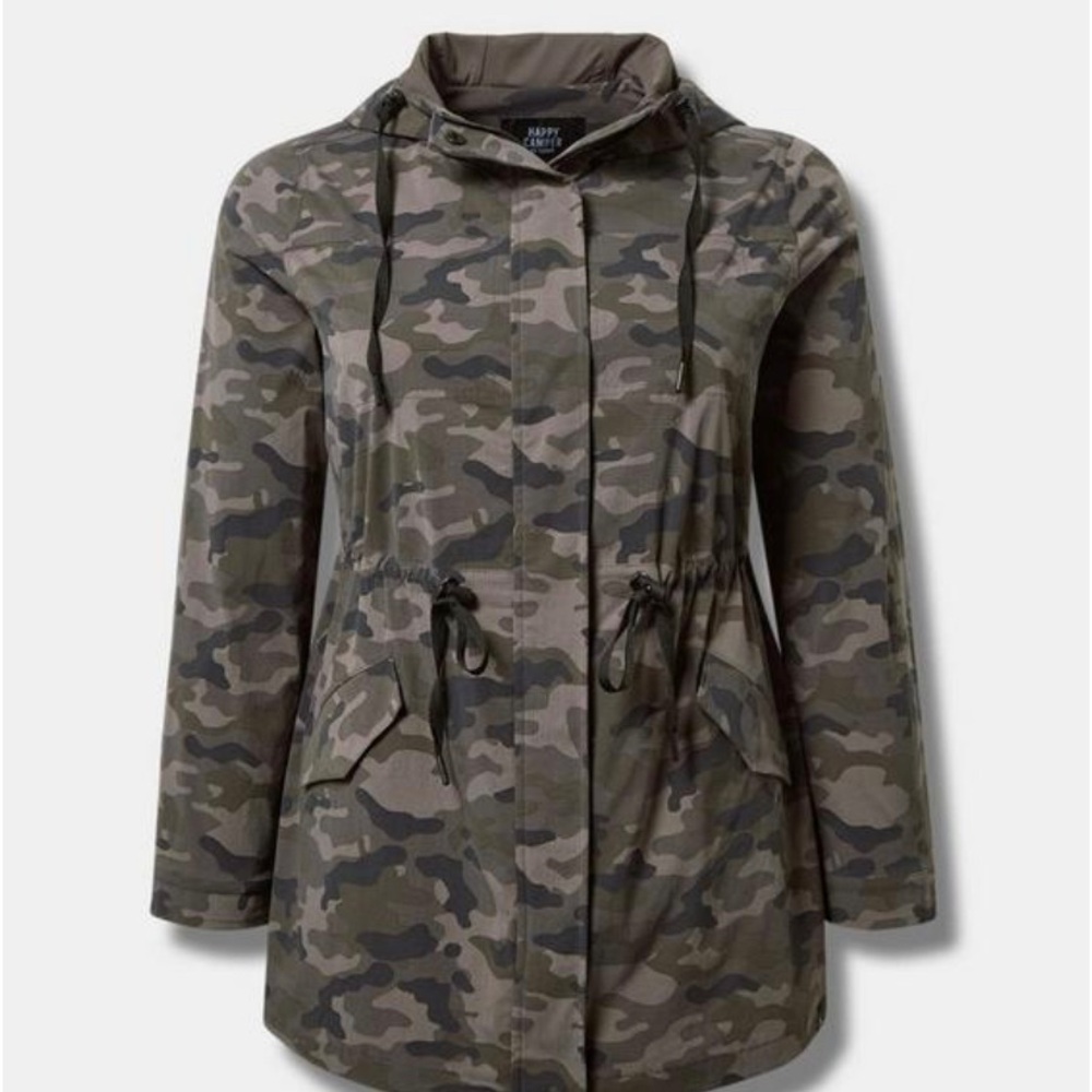 Torrid Happy Camper Ripstop Utility Anorak Jacket 2X
